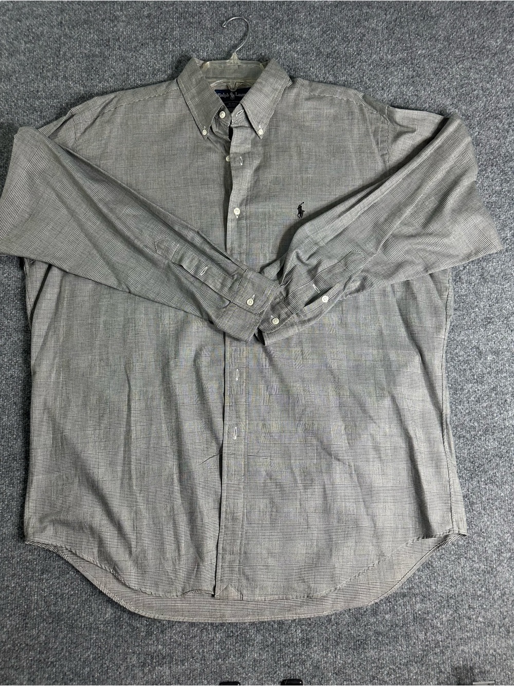 Ralph Lauren Blake Vintage Men's Gray Button-Down Dress Shirt